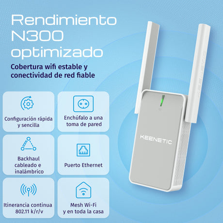 EAN 4897082922063 - Keenetic Buddy 4 (KN-3211) Repetidor de red Blanco, Gris 100 Mbit/s imagen 2