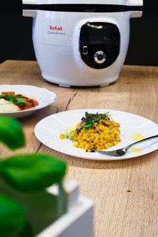 Tefal Cy851130 Olla Multi-Cocción 6 L Cromo, Blanco
