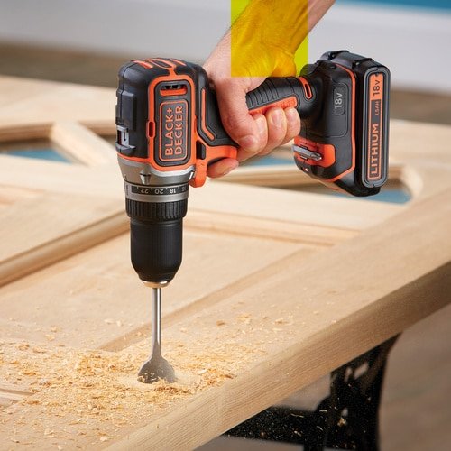 Black+Decker Taladro Inalámbrico, 18 Voltios Bl186k-Qw