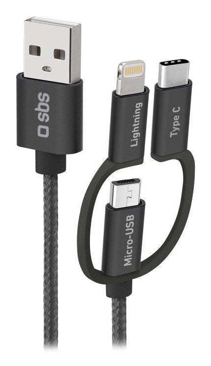 Sbs Usb Zu Micro-Usb (Lightning/Usb-C) Kabel 1,2m Weiá