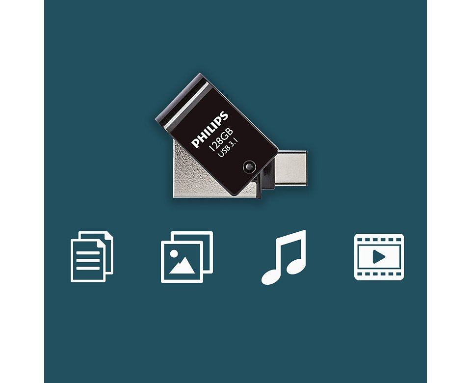 EAN 8720039510777 - Philips FM12DC152B/00 unidad flash USB 128 GB USB tipo A 3.2 Gen 1 (3.1 Gen 1) Negro, Plata imagen 5
