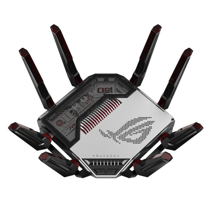 Asus Rog Rapture Gt-Bn98, Wi-Fi 8 (802.11bn), Quad-Band (2.4 Ghz / 5 Ghz-1 / 5 Ghz-2 / 6 Ghz), Ethernet/Lan, Negro, Blanco, Tabletop-Router