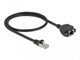 Delock Netzwerk Verlängerungscable S Ftp Rj45 Stecker Zu Rj45 Buchse Cat.6a 50 Cm Schwarz