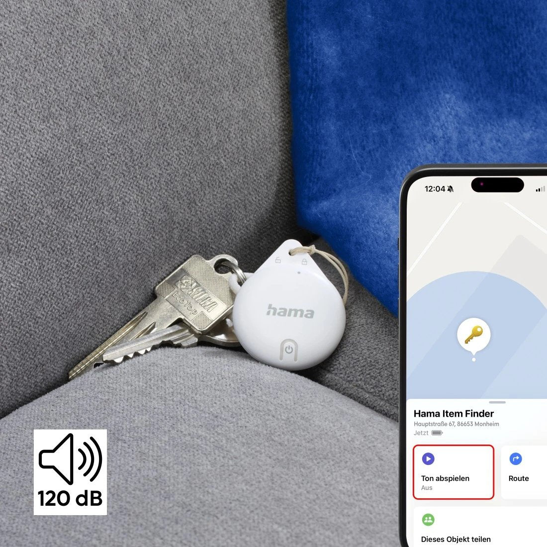 Localizador Hama Find My Antiperdida Para Apple - Bluetooth - Policarbonato Y Silicona - Autonomia Hasta 240 Dias -