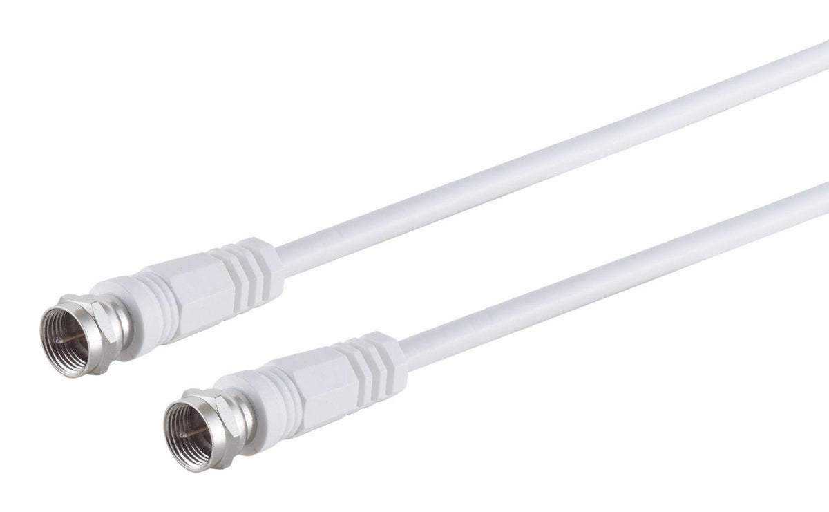 S-Impuls F Conector Macho - F Conector Macho, 3c2v, >80db, Blanco, 10m