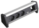 EAN 4016514030439 - Bachmann 3x Schuko 1x GST18 base múltiple 3 salidas AC Negro, Plata imagen 1