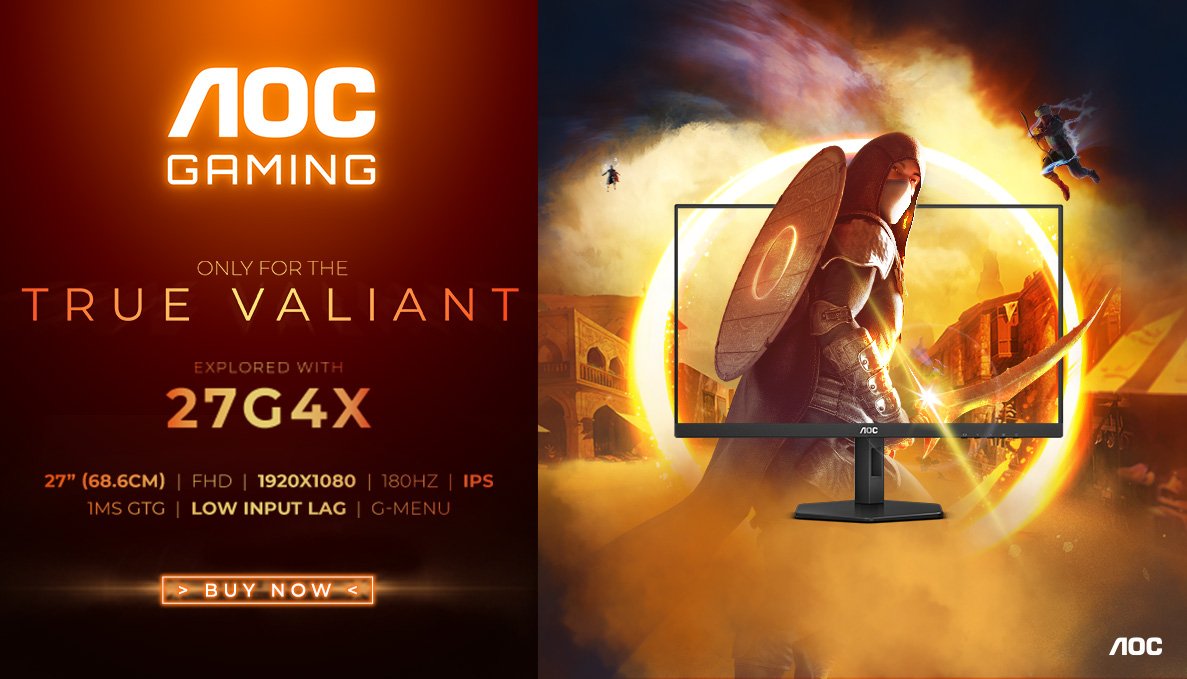 Monitor Aoc 27g4x 27" Curved Gaming 1920x1080 2xhdmi Black