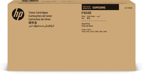 EAN 0191628463404 - Samsung CLT-P404B 2-pack Black Original Toner Cartridge cartucho de tóner 2 pieza(s) imagen 1