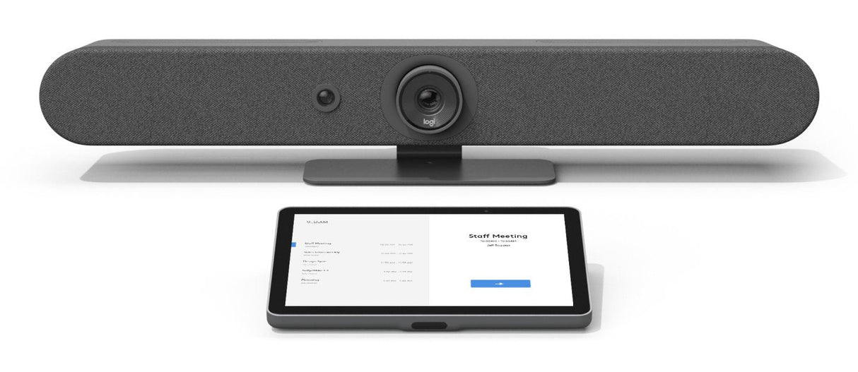 Logitech Kit De Videoconferencia (Logitech Tap Ip Logitech Rally Bar Mini) Certificado Por Zoom Certificado Para Equipos De Microsoft Power Adapter Included