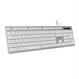 Teclado Subblim Wired Ergo Keys Silent Flat Hq Plata