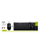 Port Designs Pack Keyboard + Mouse Budget - Wired - Fr
