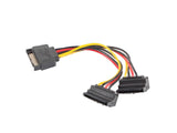 Lanberg Cable Duplicador De Alimentacion Sata Macho A 2x Sata Hembra Ca-Sasa-10cu-0015 15 Cm