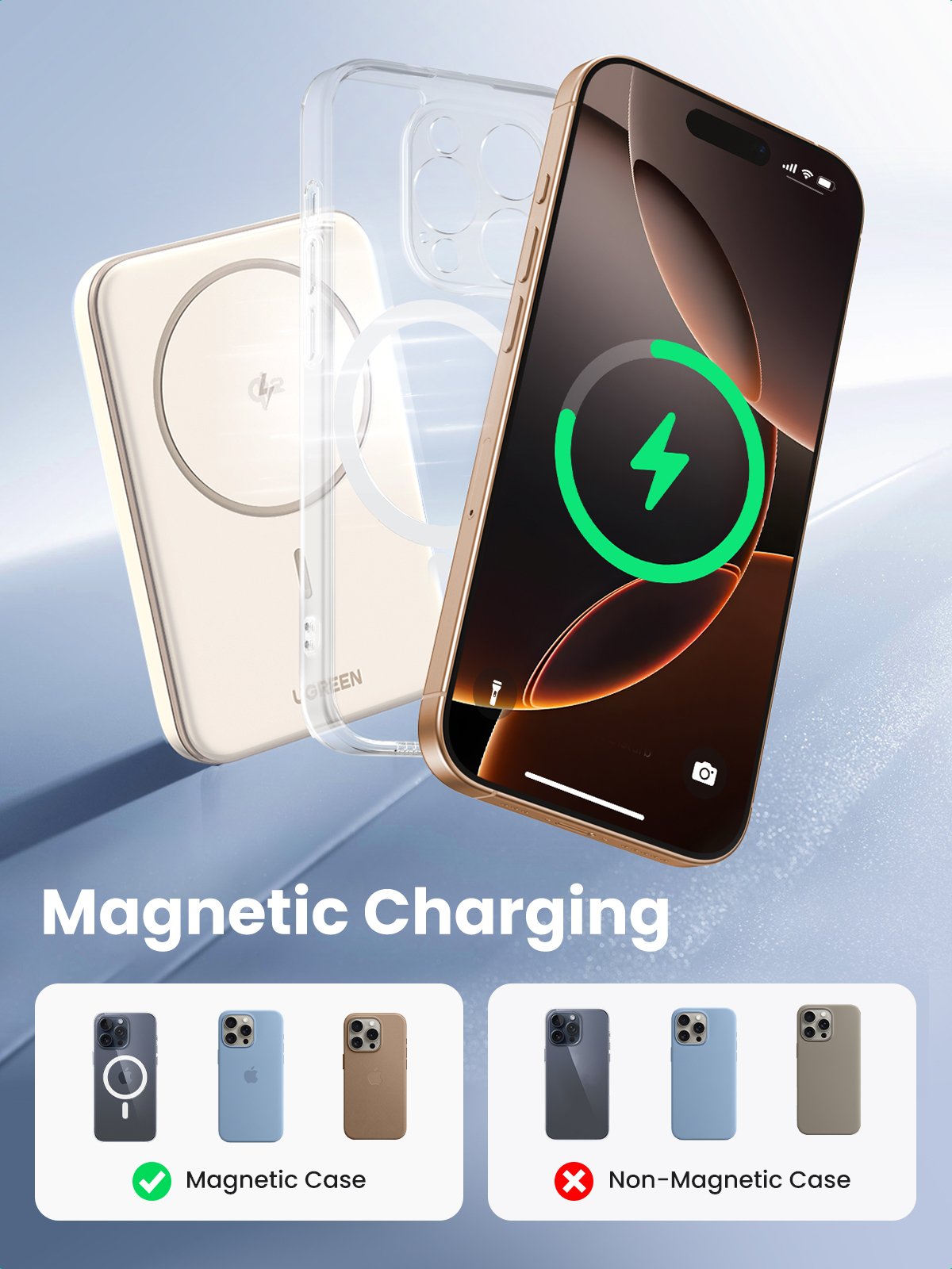 EAN 6941876222070 - Ugreen 25207 batería externa 5000 mAh Cargador inalámbrico Negro imagen 11