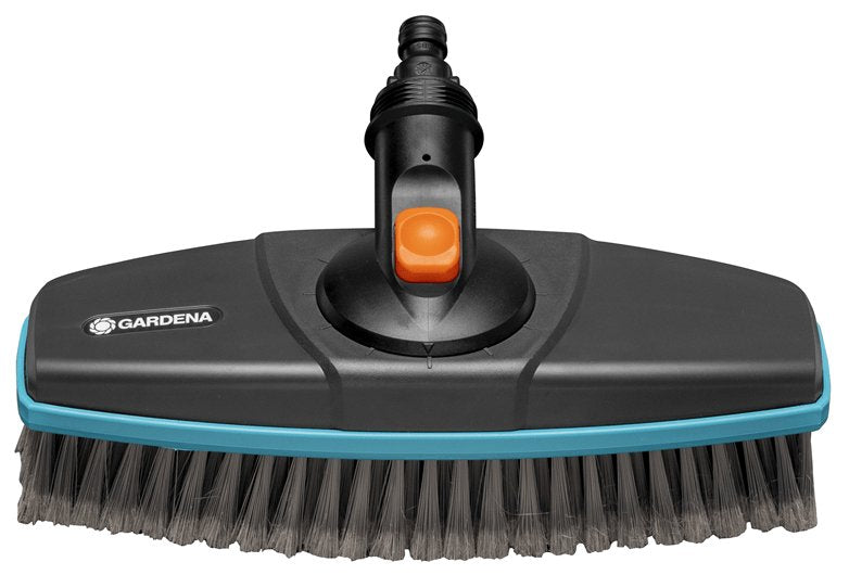 Gardena Cepillo Con Mango Cleansystem Suave, Cepillo Para Lavar Gris/Turquesa, Banda De Plástico Suave En Todo El Perímetro 18810-20