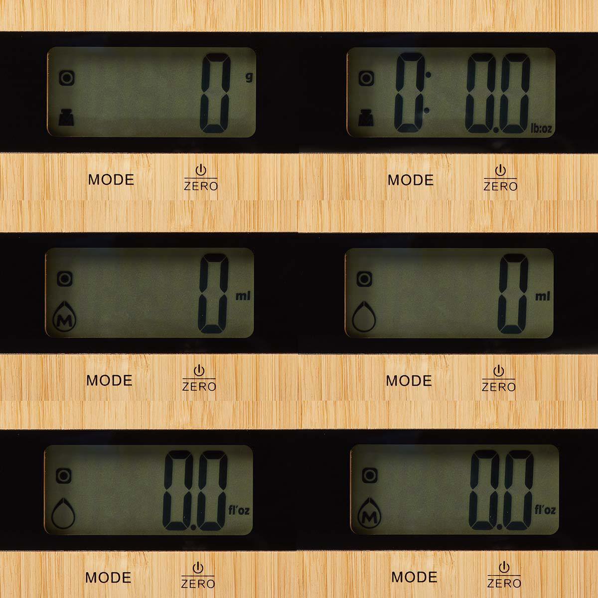 Nedis Bascula De Cocina  Digital  Madera / Plastico  Marron