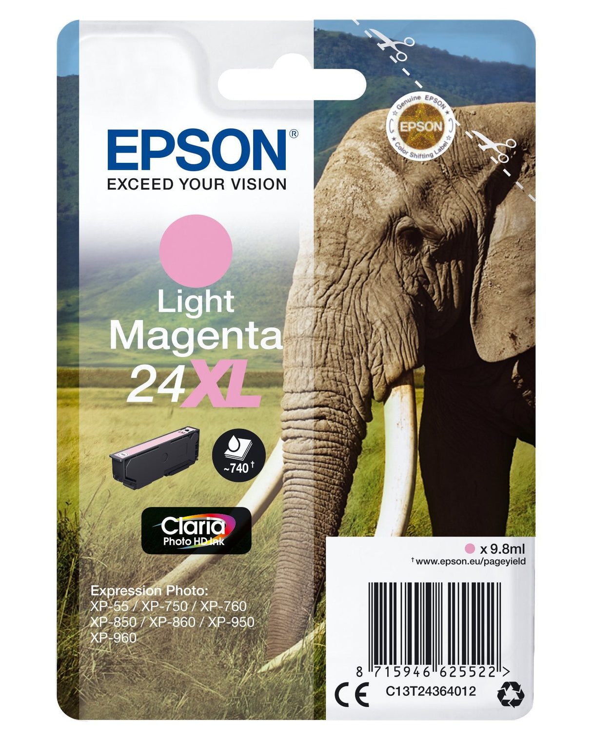 Tinta Original Epson T243640 Magenta Para Premium Xp-750, Xp-850