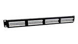Phasak Panel De Transferencia Utp 19" Cat. 6a Dual 24 Puertos 1u Negro