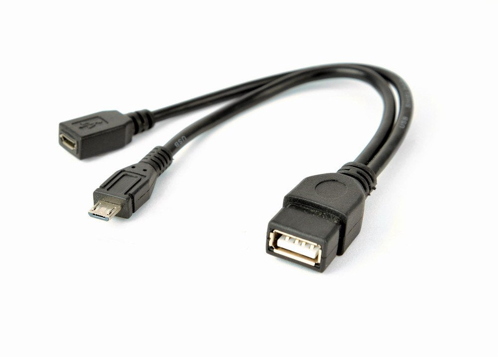 EAN 8716309087308 - Gembird A-OTG-AFBM-04 cable USB 0,15 m Micro-USB B USB A Negro imagen 1