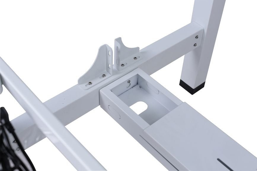 Mesa Electrica Ergonomica Doble Cara A Cara  Altura Regulable  Sin Tablero Color Estructura Gris Control Tactil Altura Desde 645mm-1290mm