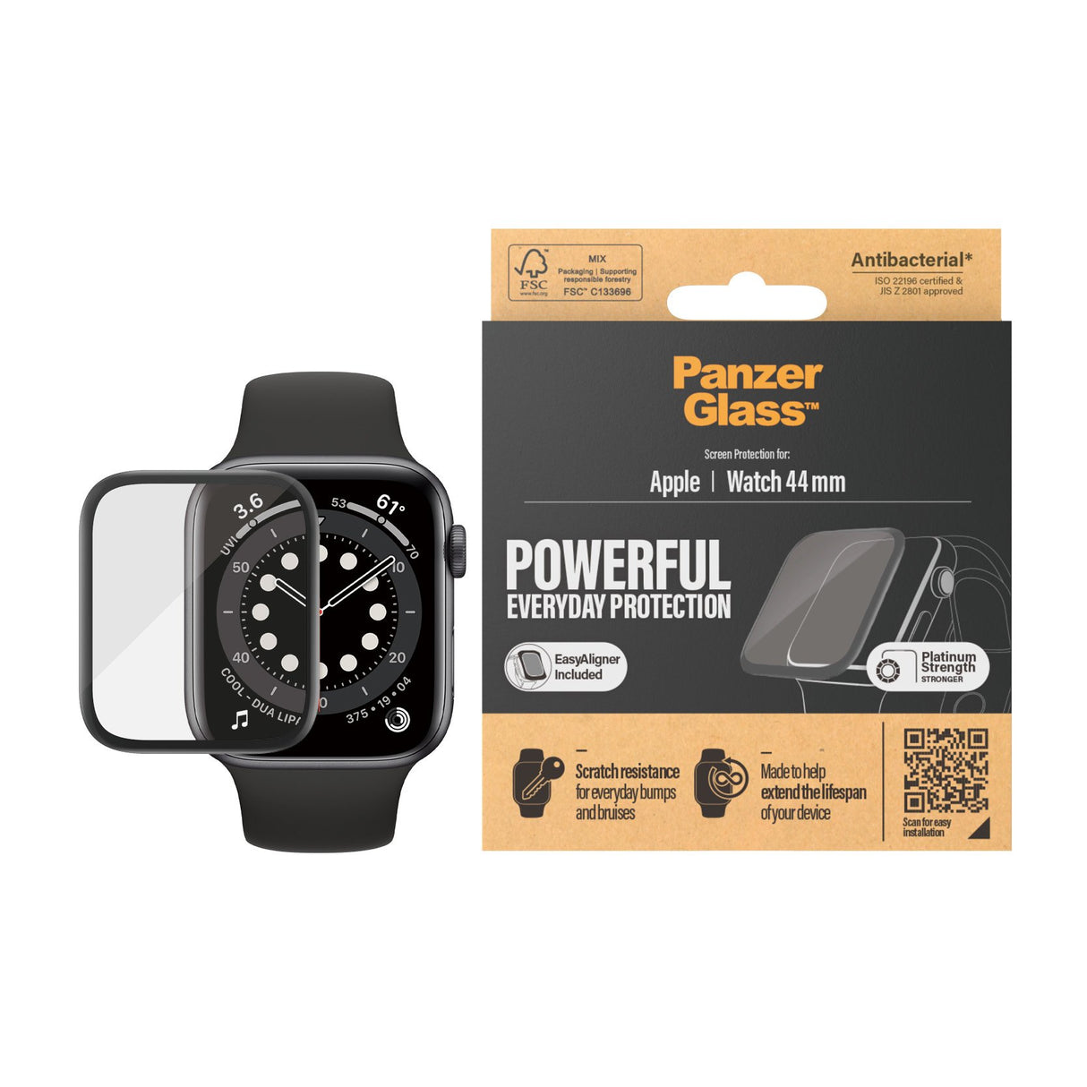 EAN 5711724020179 - PanzerGlass ® Apple Watch Series 4 | 5 | 6 | SE 44mm | Screen Protector Glass Protector de pantalla 1 pie imagen 2