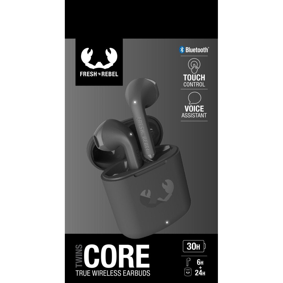 Auriculares Fresh'N Rebel Twins Core Inalambrico Storm Grey