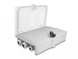 Lwl Verteilerbox Für Innen- Und Aussenbereich Ip55 Wasserfest Abschliessbar 6 Port Grau