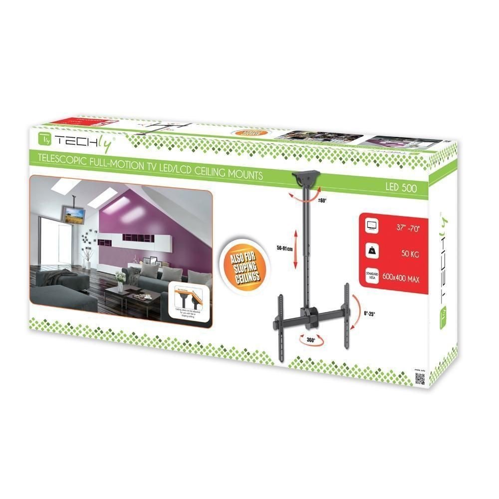 EAN 8057685309340 - Techly ICA-CPLB 946S soporte para pantalla de señalización 177,8 cm (70") Negro imagen 2