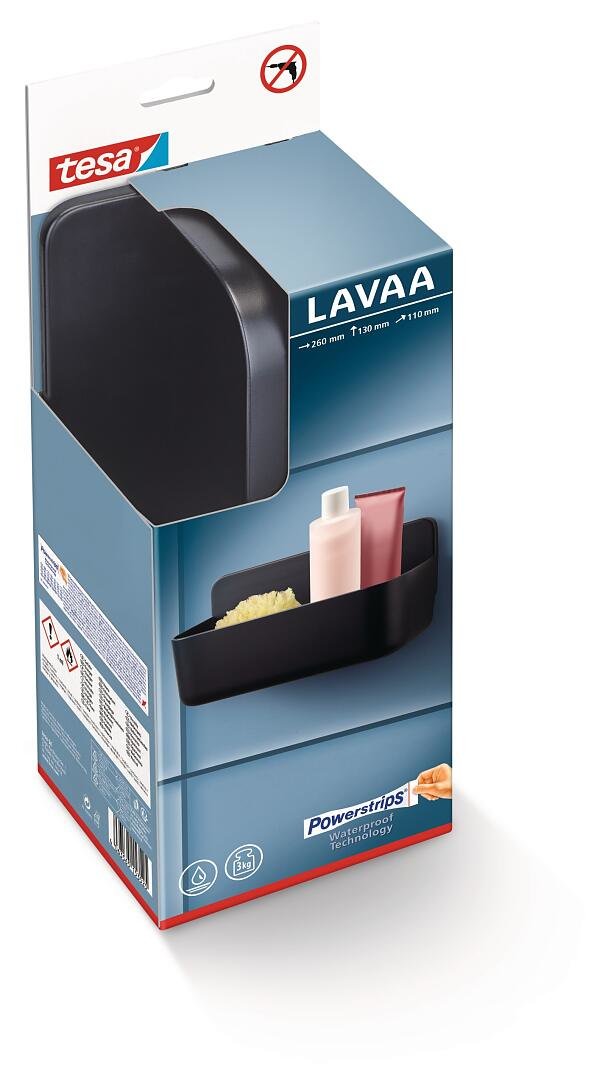 Tesa Lavaa Duschkorb M Mattnegro 3kg