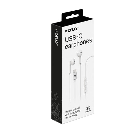 EAN 8021735200895 - Celly UP1100TYPECWH auricular y casco Auriculares Alámbrico Dentro de oído Llamadas/Música USB Tipo C Bla imagen 3
