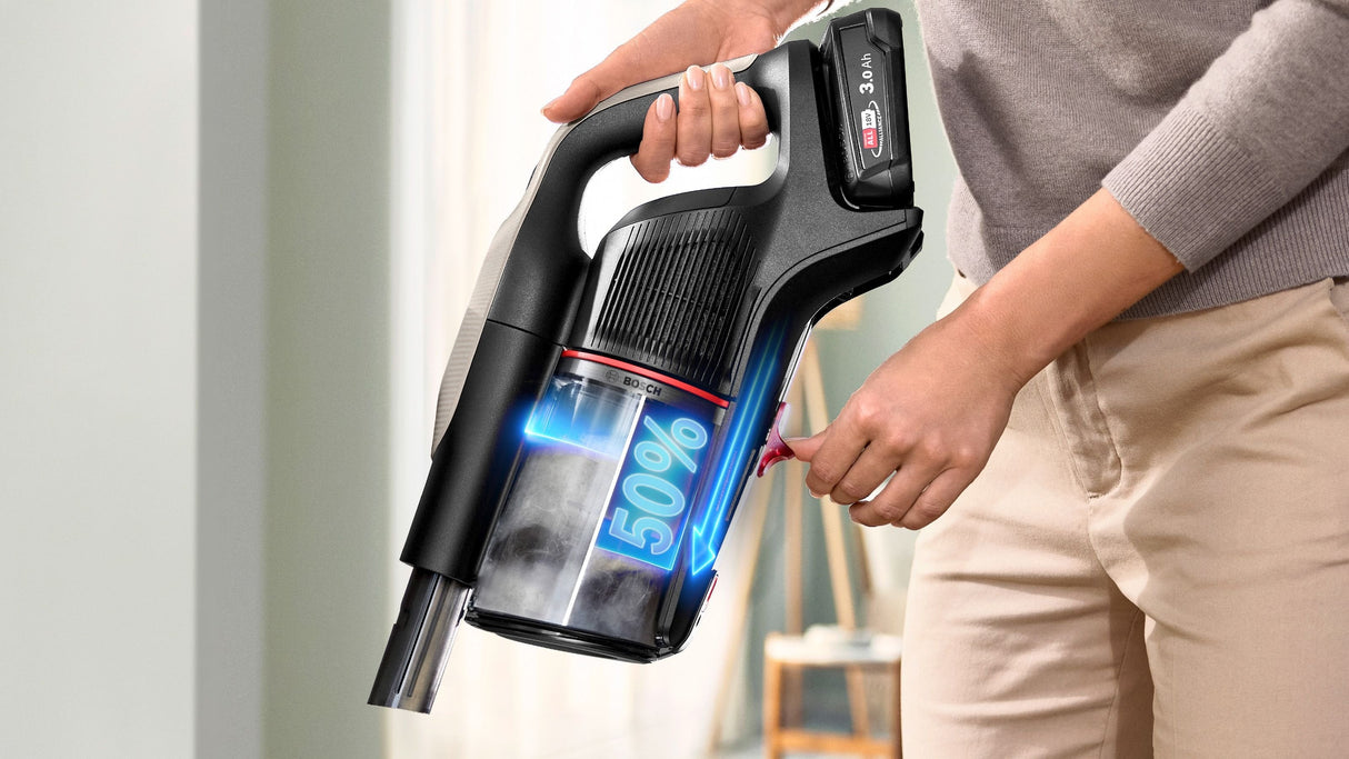 Aspiradora  Bosch Bcs931gac De Pie Y Escoba Eléctrica Aspiradora Escoba Batería Secar Hepa Sin Bolsa 0,4 L Grafito 3 Ah