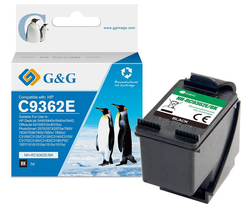 G&G Tintencartucho Compatible Hp 336 C9362ee Xl-Negro