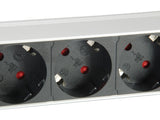 Regleta Alimentacion Rack 19 1u 7 Tomas Con Interruptor Y Protector Sobretension