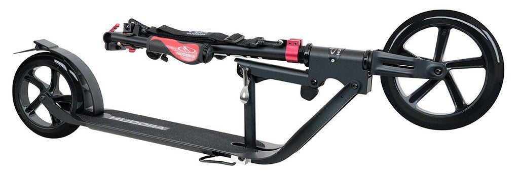 Hudora Big Wheel Style 230 Adultos Negro, Rojo, Vespa Negro, Adultos, Negro, Rojo, Asfalto, 120 Kg, 2 Rueda(S), Poliuretano