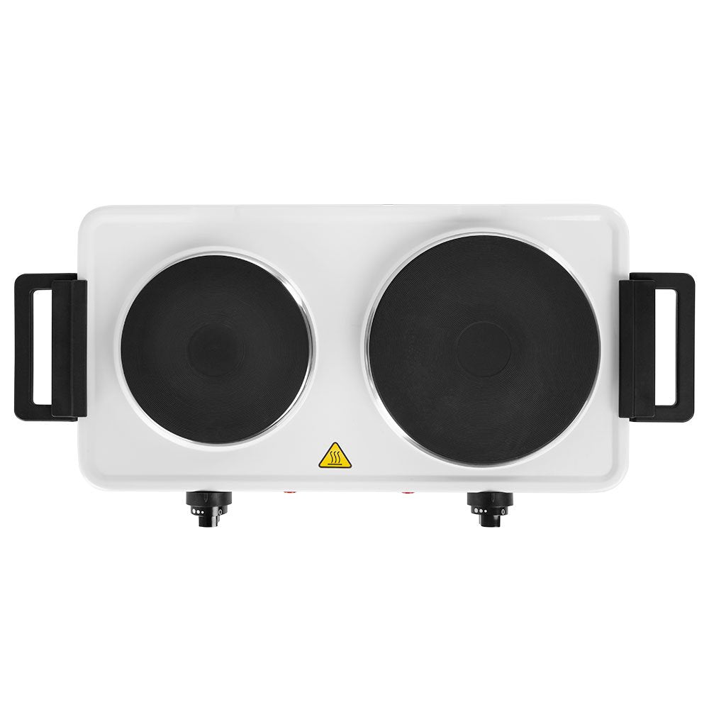 Orbegozo Pe 2755 Placa Electrica Doble - Alto Rendimiento Y Seguridad - Potencia 2500w - 2 Termostatos Regulables -