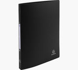 Exacompta Carpeta 2 Anillas 15mm Pp Flexible A4 Con Etiqueta En Lomo Negro