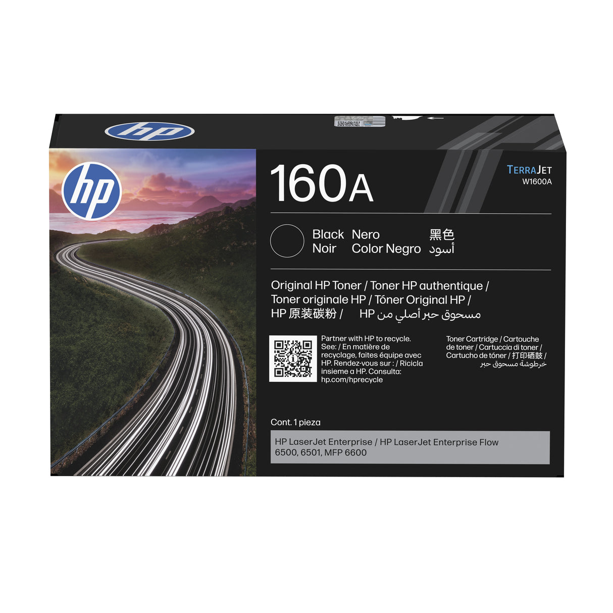 Hp Toner Negro 160a  Para Laserjet Enterprise Flow 6500  10500p