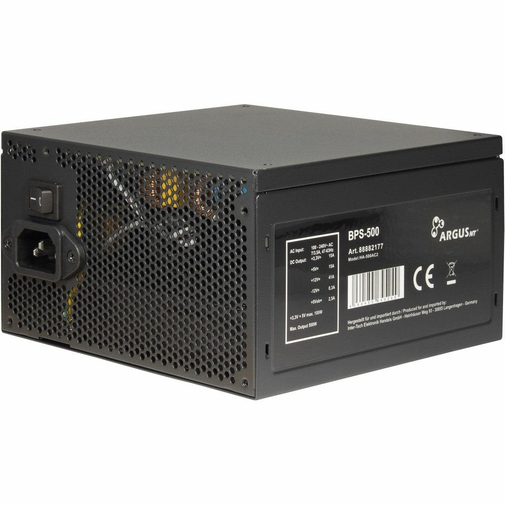 Fuente De Alimentación Inter-Tech 500w Argus Bps-500 Ventilador 1x120mm Retail