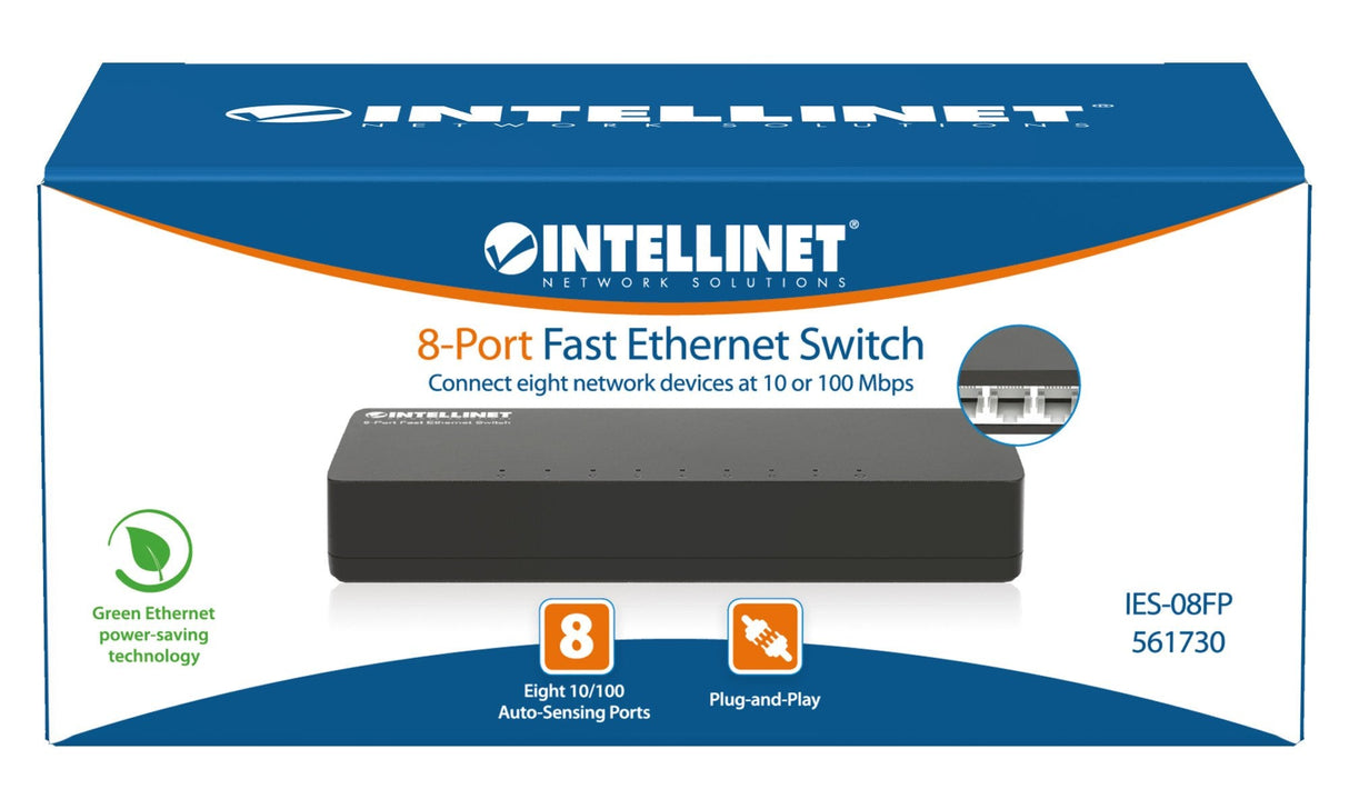 EAN 0766623561730 - Intellinet 561730 switch Fast Ethernet (10/100) Negro imagen 9