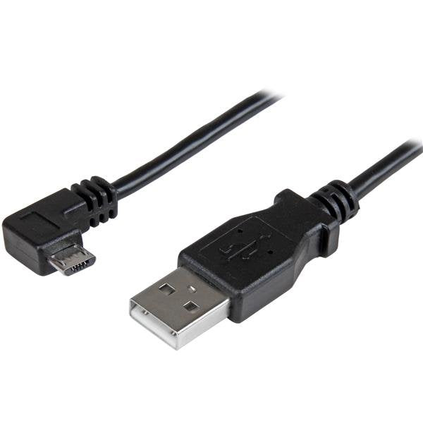 Startech Cable Usb 2.0 A Micro Usb 1m Acodado Carga Y Sincronizacion Usbaub1mra
