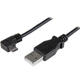 Startech Cable Usb 2.0 A Micro Usb 1m Acodado Carga Y Sincronizacion Usbaub1mra