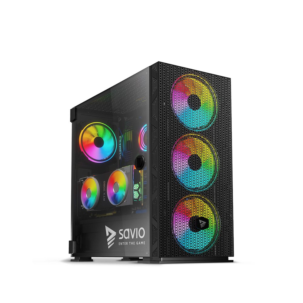 Caja Pc Savio Gaming Raptor X1 Argb Atx Savgc-Raptorx1