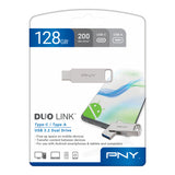 Memoria Usb De 128 Gb Pny Duo Link Usb 3.2 Tipo-C Unidad Flash Dual Al Por Menor