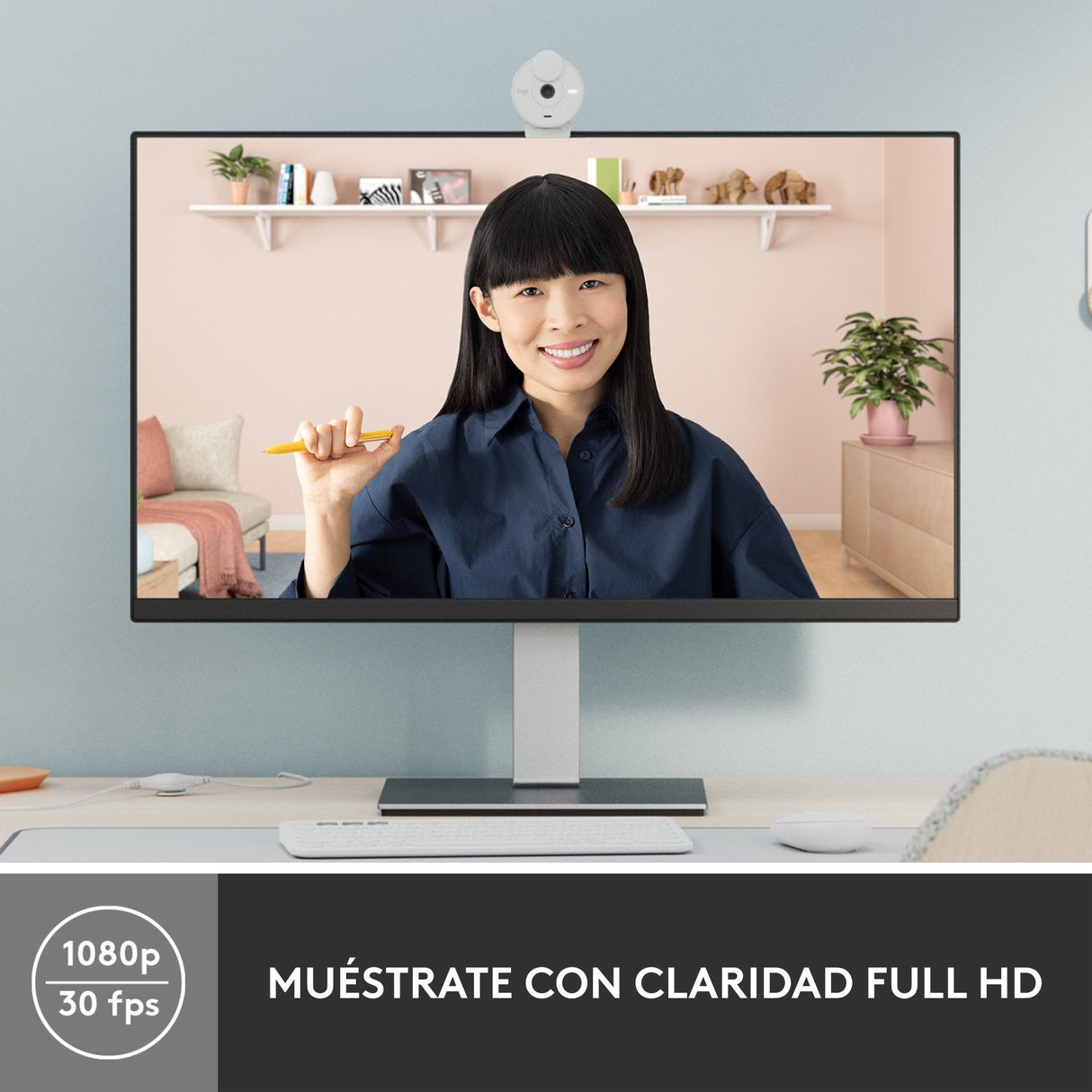 EAN 5099206104945 - Logitech 960-001442 cámara web 2 MP 1920 x 1080 Pixeles USB-C Blanco imagen 5