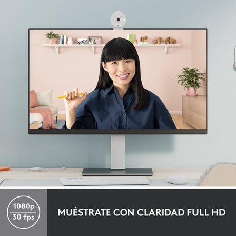 EAN 5099206104945 - Logitech 960-001442 cámara web 2 MP 1920 x 1080 Pixeles USB-C Blanco imagen 5