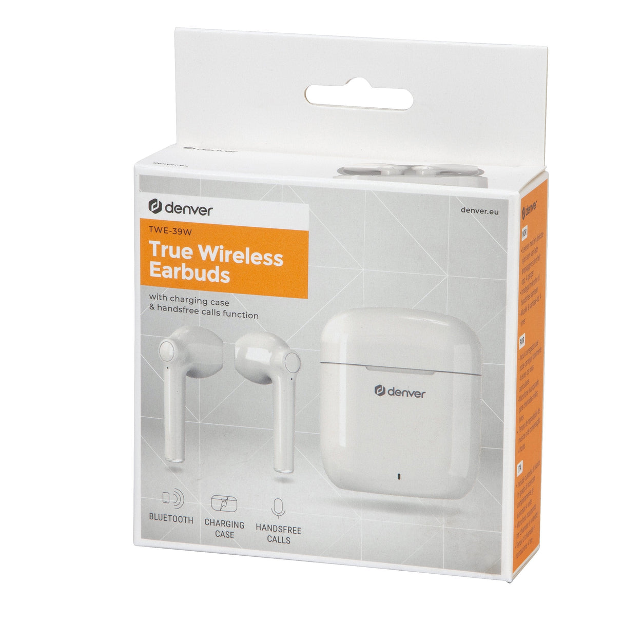 Denver Twe-39w Auriculares True Wireless Stereo (Tws) Bluetooth Blanco