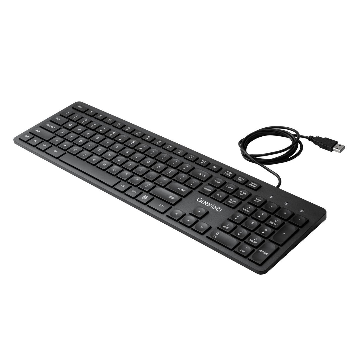 Gearlab Glb211202 Teclado Usb Qwerty Internacional De Ee.Uu. Negro