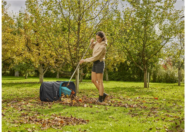 Bolsa Para Residuos De Jardín Gardena Popup Rectangular, Tamaño L Negro/Turquesa, 220 Litros 11716-20