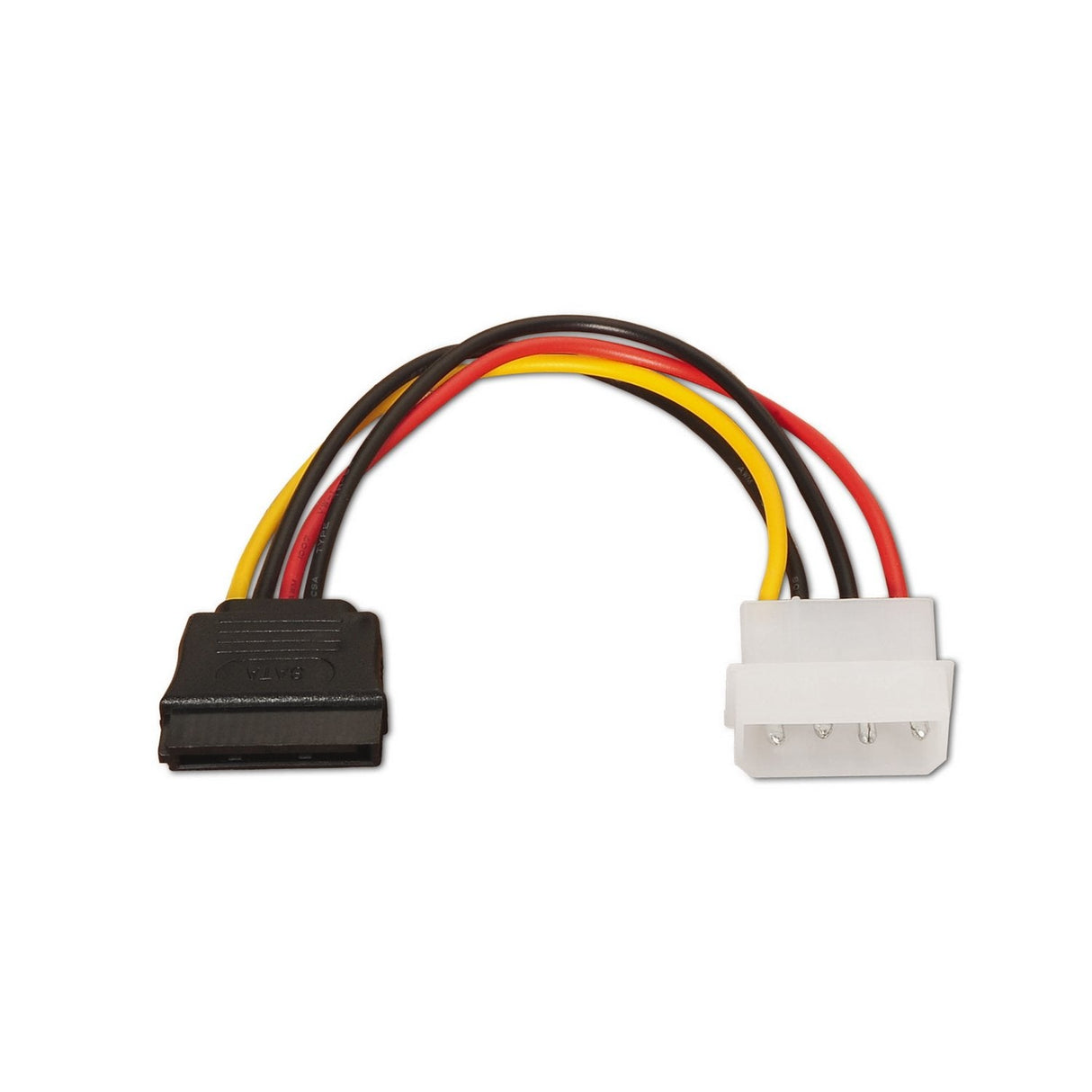 Aisens Cable Sata Alimentacion - Molex 4pin/M-Sata Hembra - 16cm - 100% Cobre - Negro