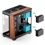 Caja Atx Jonsbo Tk-4 Wood Cristal Templado Negro