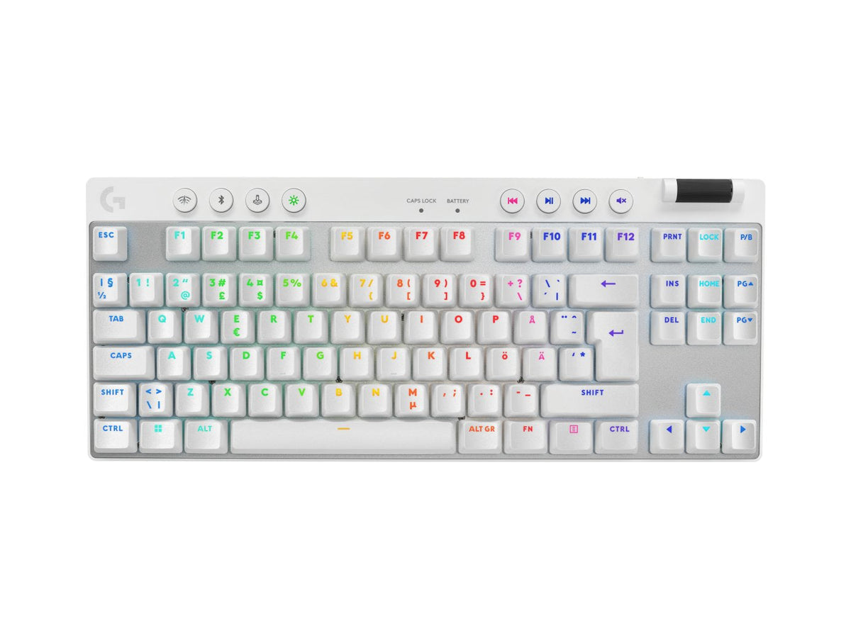 Logitech G Pro X Tkl - Teclado - Retroiluminado - Inalámbrico - 2.4 Ghz, Bluetooth - Qwerty - Nórdico (Danés/Finés/Noruego/Sueco)